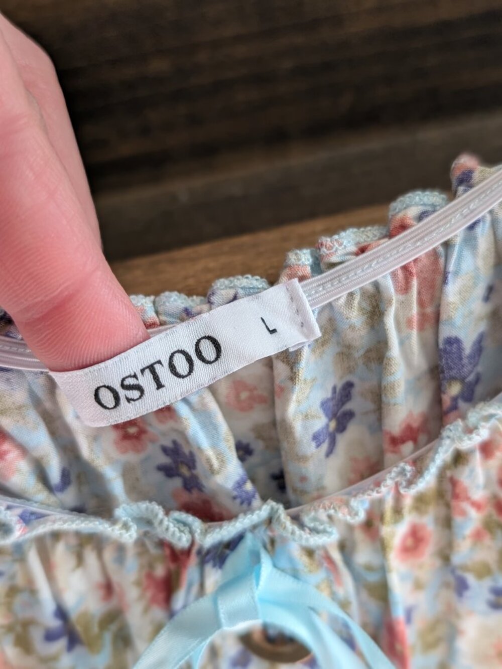 Cottagecore Floral Smocked Milkmaid Maxi Dress L 100% Viscose - Picture 6 of 7